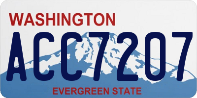 WA license plate ACC7207