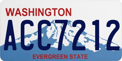 WA license plate ACC7212