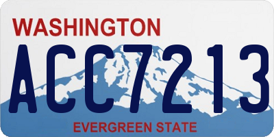 WA license plate ACC7213