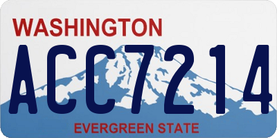 WA license plate ACC7214
