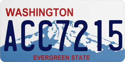 WA license plate ACC7215