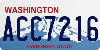 WA license plate ACC7216