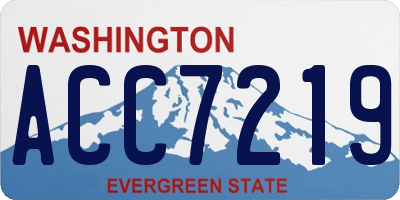 WA license plate ACC7219