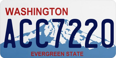 WA license plate ACC7220