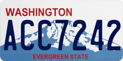 WA license plate ACC7242