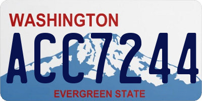 WA license plate ACC7244
