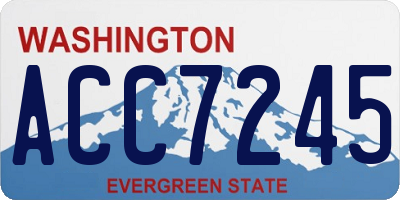 WA license plate ACC7245