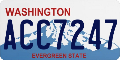 WA license plate ACC7247