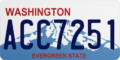 WA license plate ACC7251