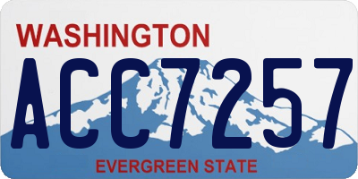 WA license plate ACC7257