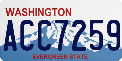 WA license plate ACC7259