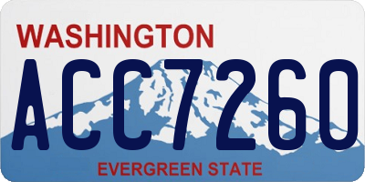 WA license plate ACC7260