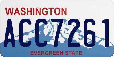 WA license plate ACC7261
