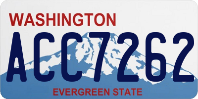 WA license plate ACC7262