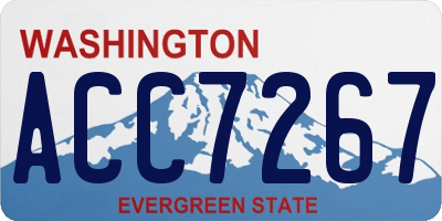 WA license plate ACC7267