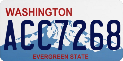WA license plate ACC7268