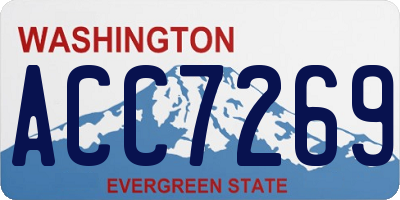 WA license plate ACC7269