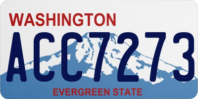WA license plate ACC7273