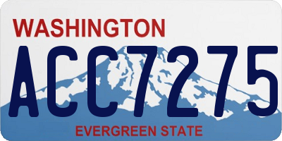 WA license plate ACC7275
