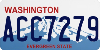 WA license plate ACC7279