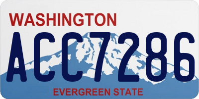 WA license plate ACC7286