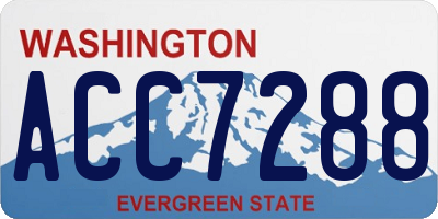 WA license plate ACC7288