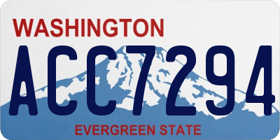 WA license plate ACC7294