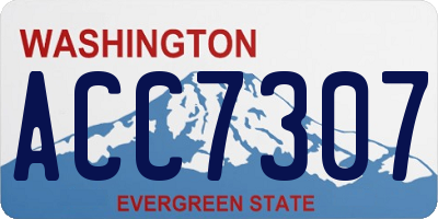 WA license plate ACC7307