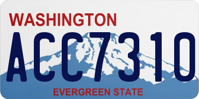WA license plate ACC7310