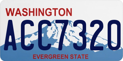 WA license plate ACC7320