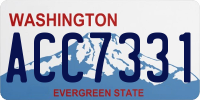 WA license plate ACC7331
