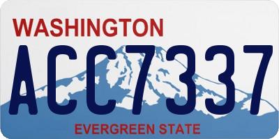 WA license plate ACC7337