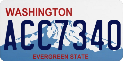 WA license plate ACC7340