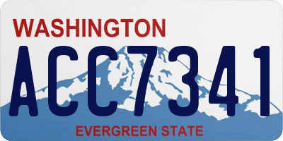 WA license plate ACC7341