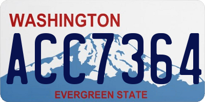 WA license plate ACC7364