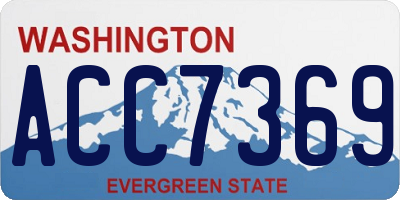 WA license plate ACC7369