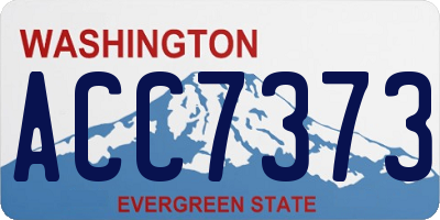 WA license plate ACC7373