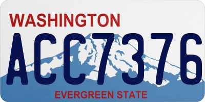 WA license plate ACC7376