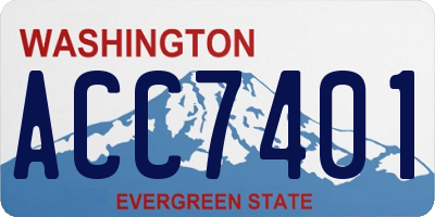 WA license plate ACC7401