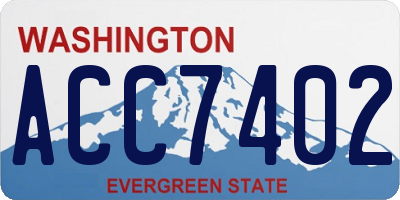WA license plate ACC7402