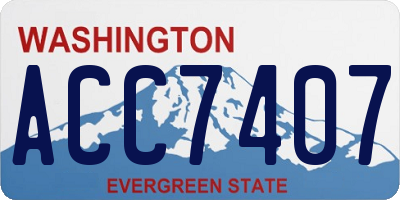 WA license plate ACC7407