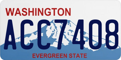 WA license plate ACC7408