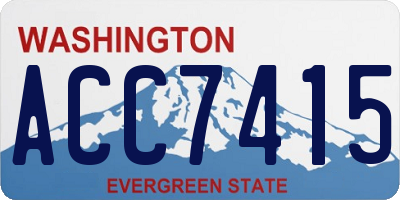 WA license plate ACC7415