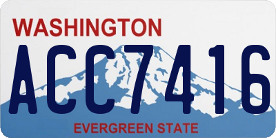 WA license plate ACC7416