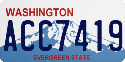 WA license plate ACC7419