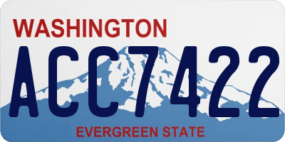 WA license plate ACC7422