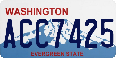 WA license plate ACC7425
