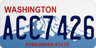 WA license plate ACC7426