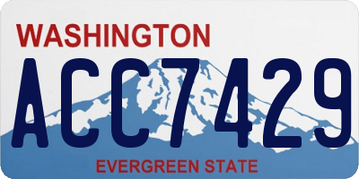 WA license plate ACC7429