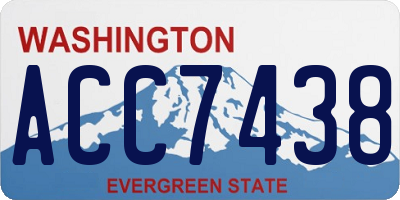 WA license plate ACC7438